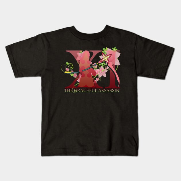 The Graceful Assassin Kids T-Shirt by DoctorBadguy